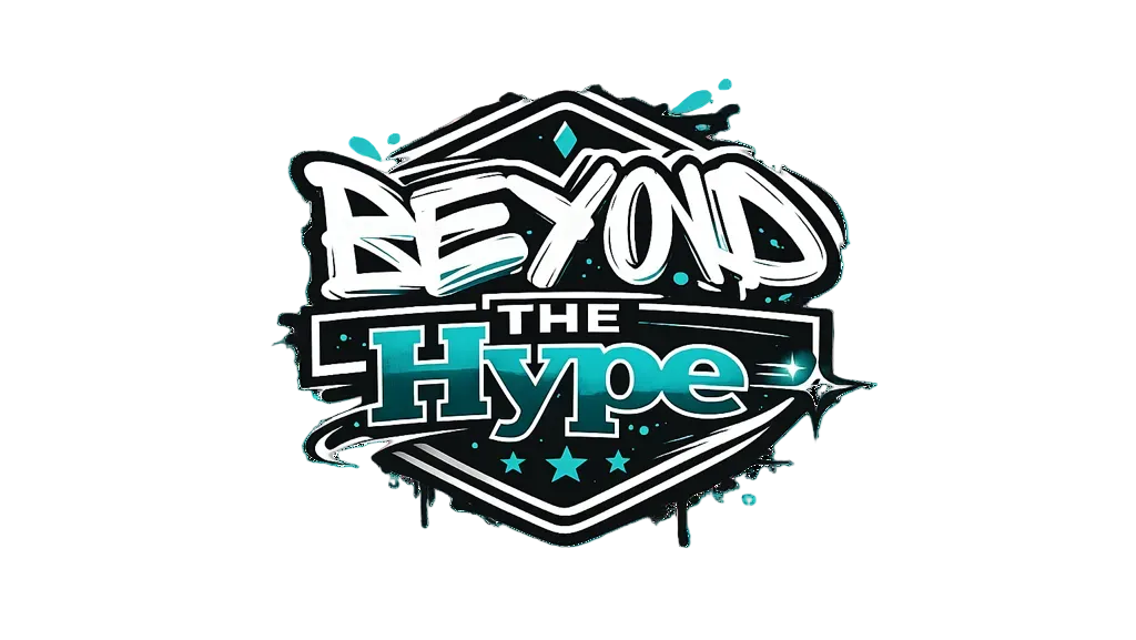 Logo of 'Beyond the Hype' with a stylized design on a white background