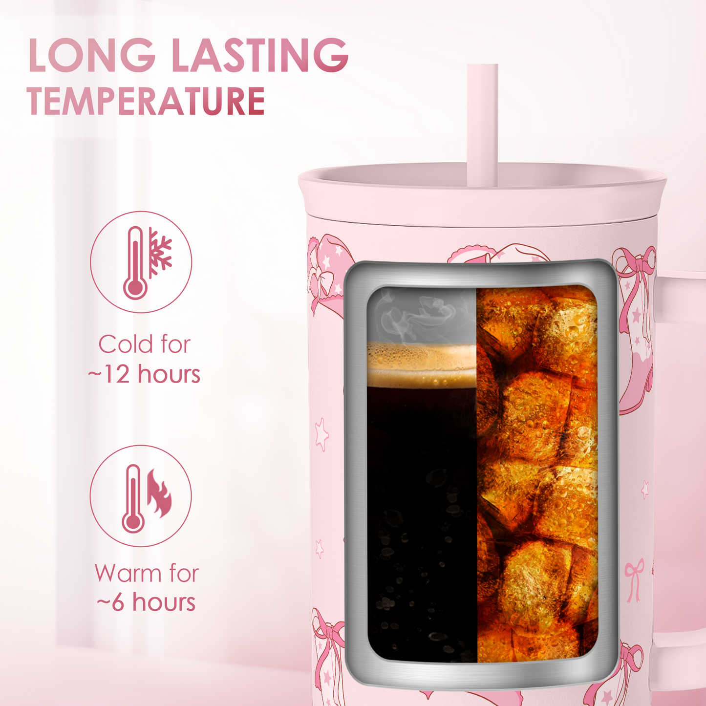 Pink Cowgirl Slidemate | Slider Tumbler with Handle 40oz